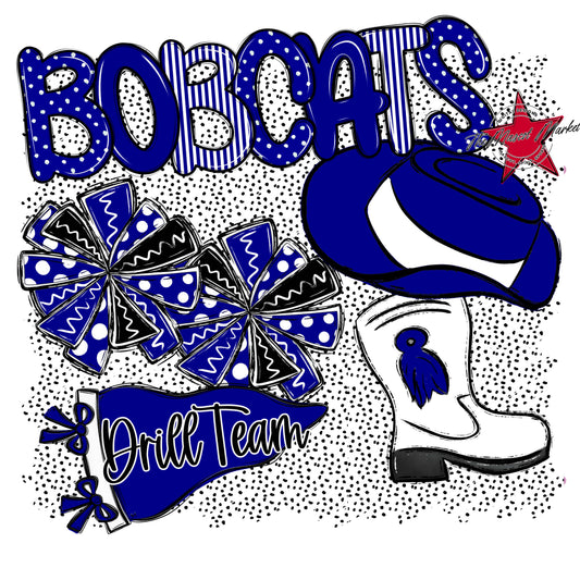 Bobcats Drillteam Spirit-Blue