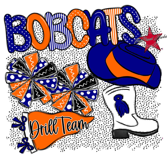 Bobcats Drillteam Spirit-Blue & Orange