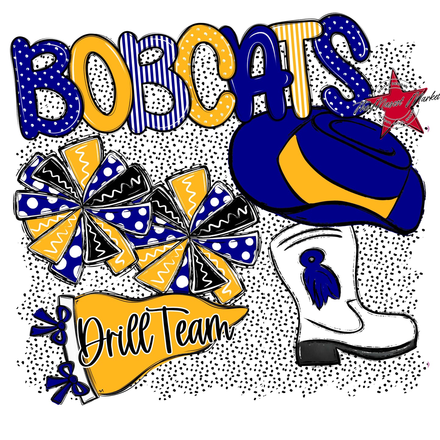 Bobcats Drillteam Spirit-Blue & Yellow