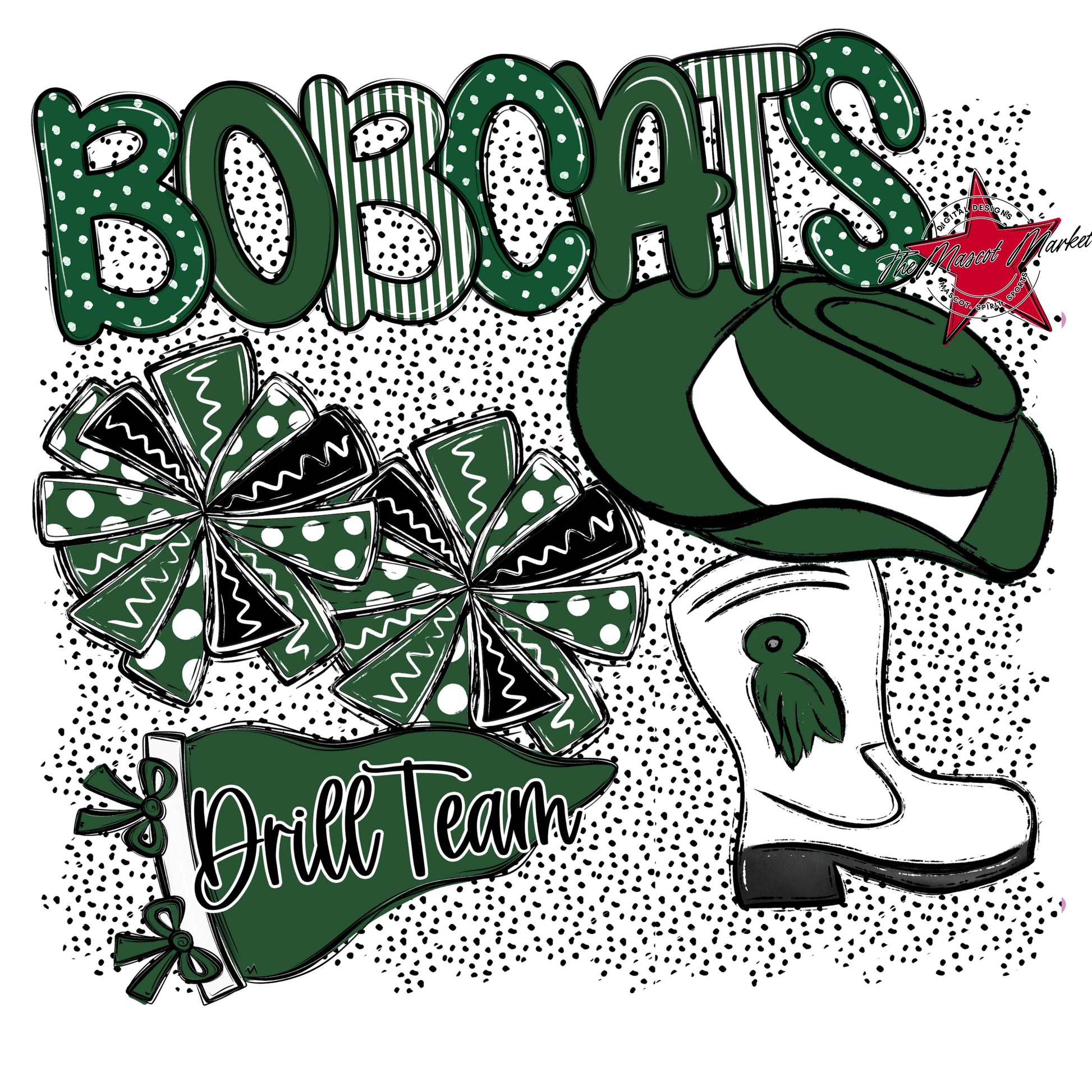 Bobcats Drillteam Spirit-Green