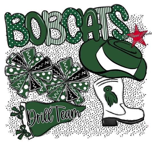 Bobcats Drillteam Spirit-Green