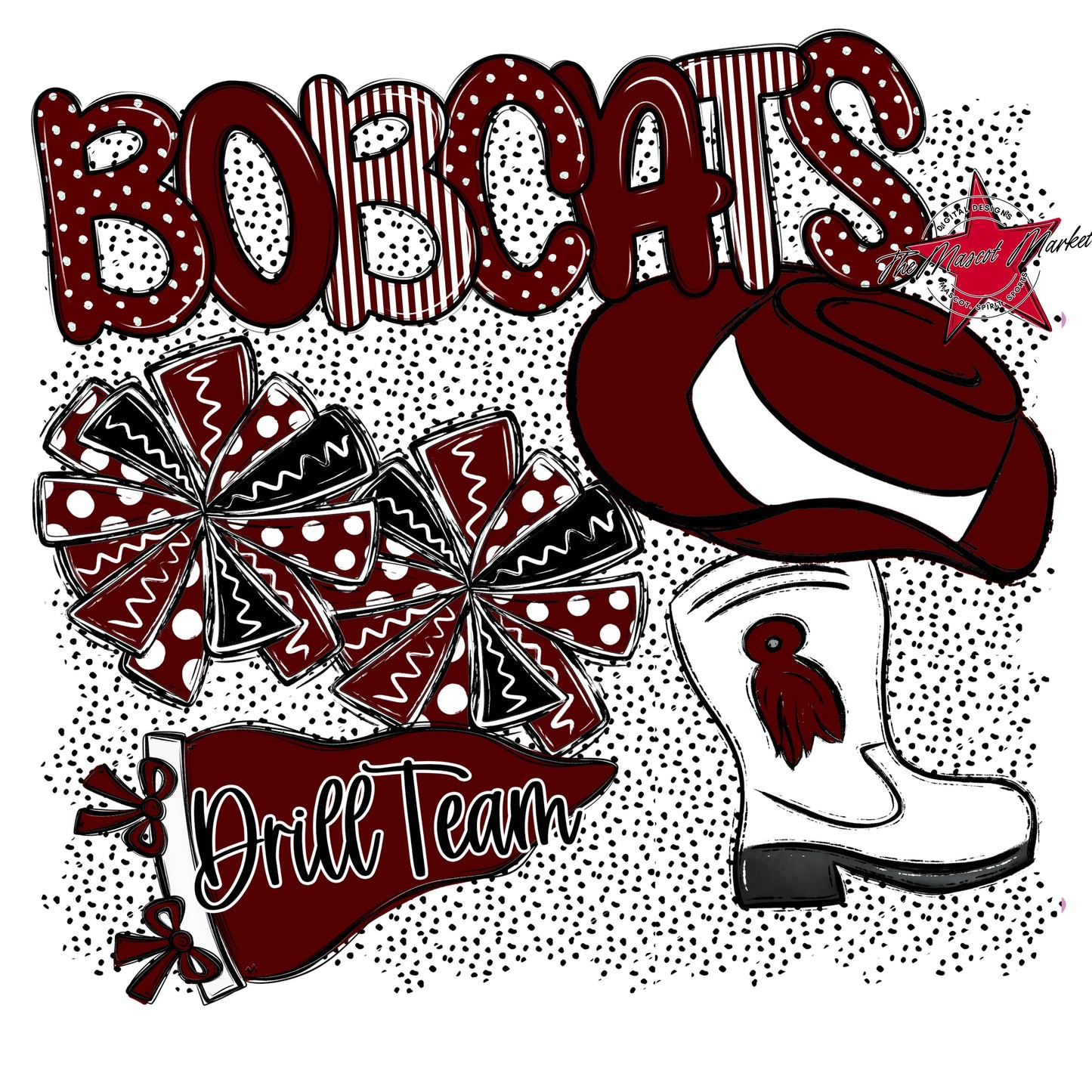 Bobcats Drillteam Spirit-Maroon