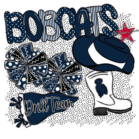 Bobcats Drillteam Spirit-Navy