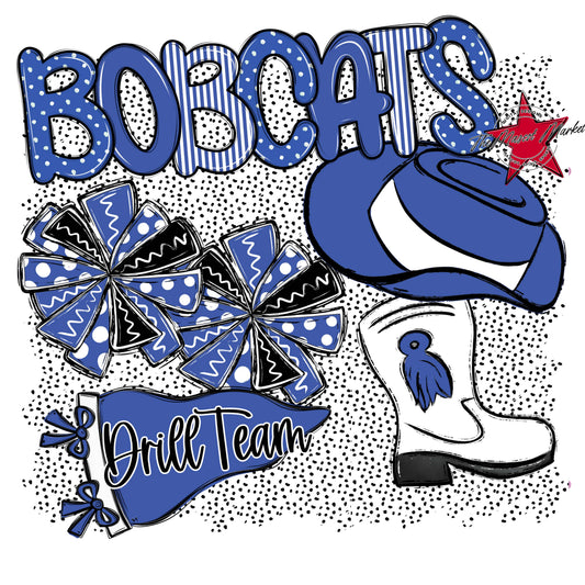 Bobcats Drillteam Spirit-Off Blue