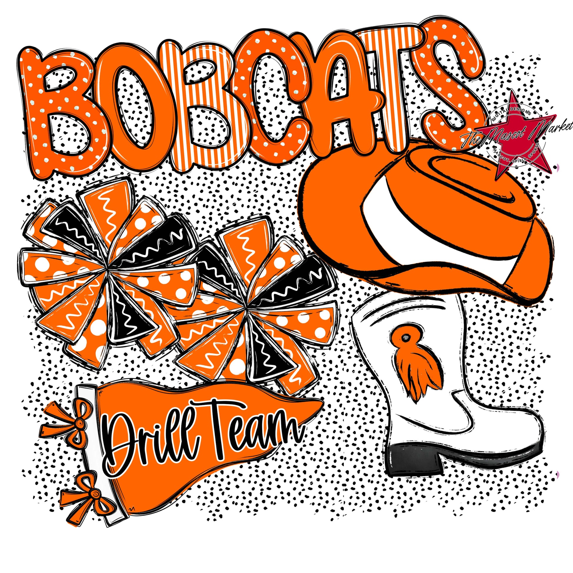Bobcats Drillteam Spirit-Orange