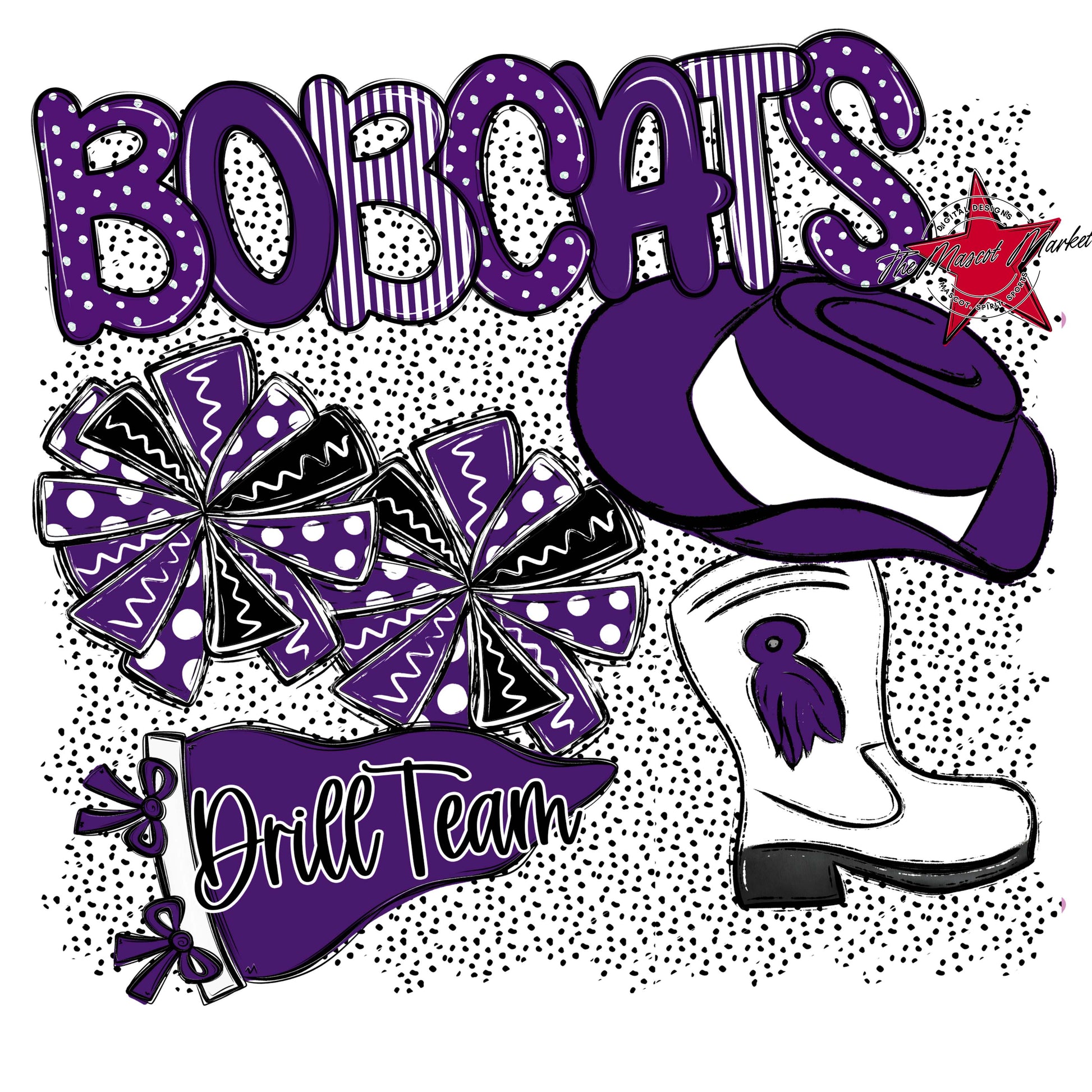 Bobcats Drillteam Spirit-Purple