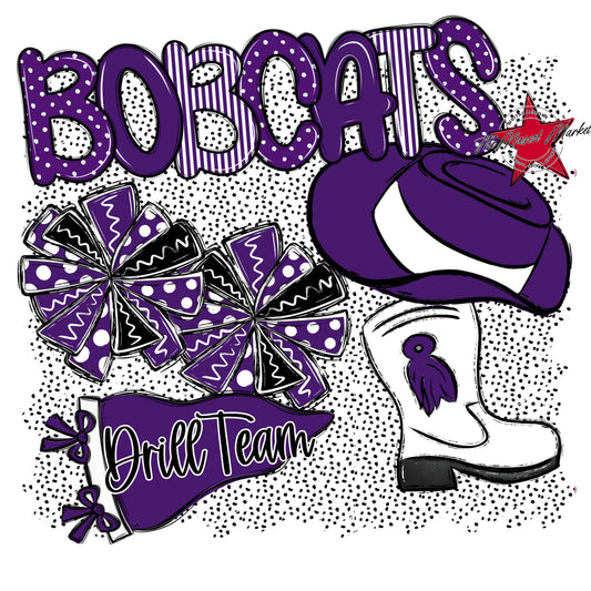 Bobcats Drillteam Spirit-Purple