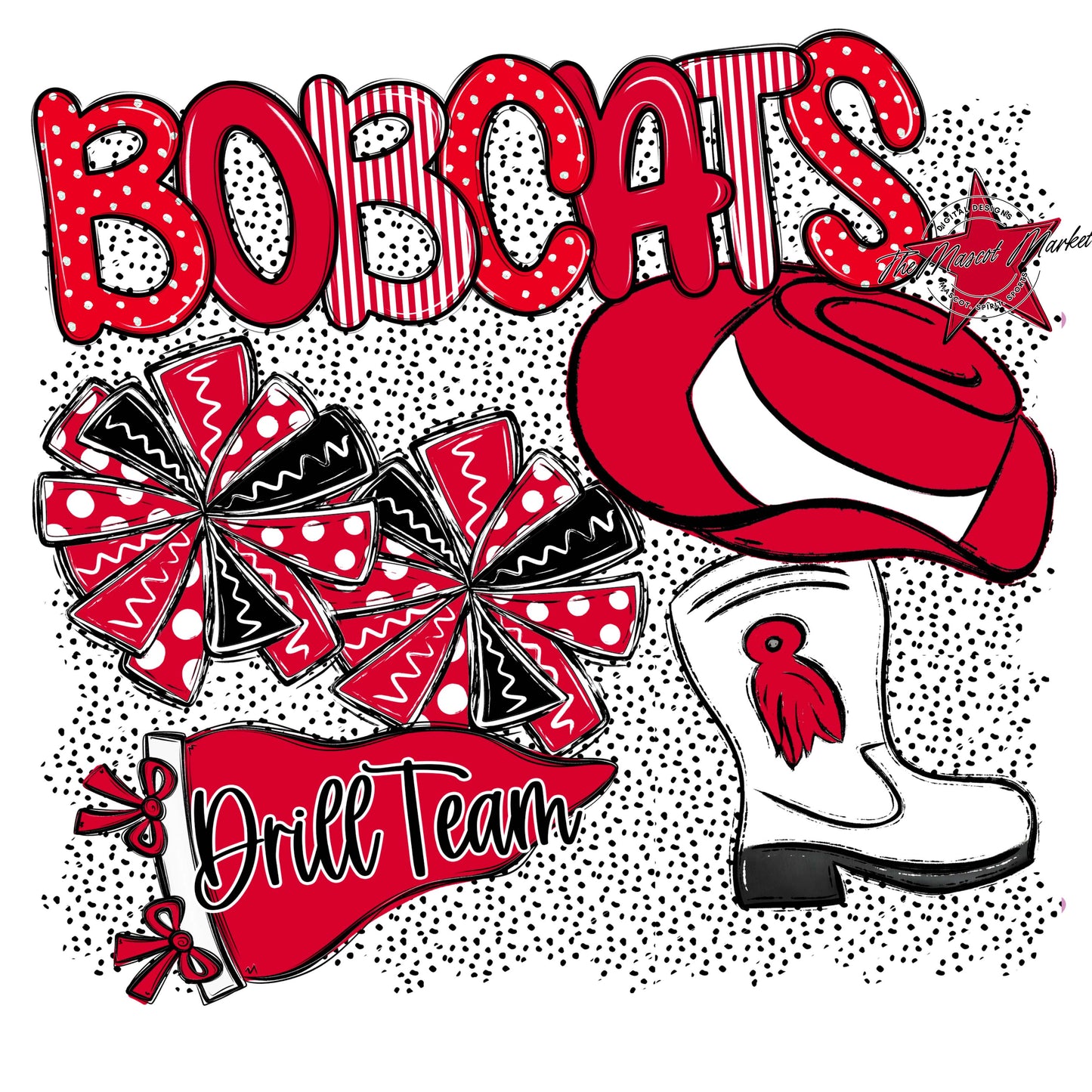 Bobcats Drillteam Spirit-Red