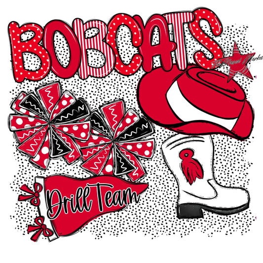 Bobcats Drillteam Spirit-Red