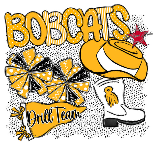 Bobcats Drillteam Spirit-Yellow