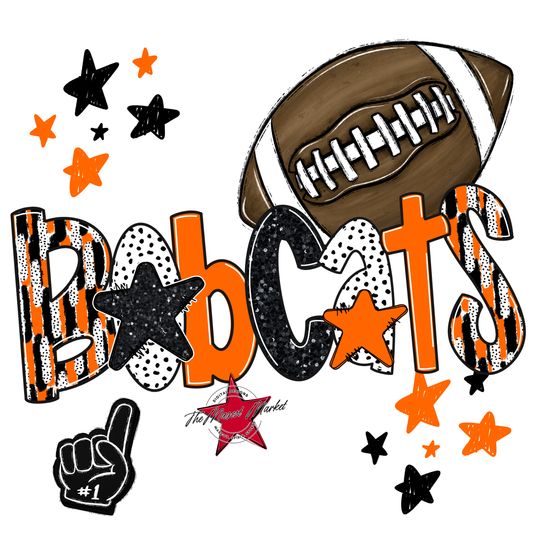 Bobcats Football Scrape-Orange