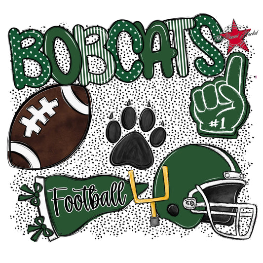 Bobcats Football Spirit-Green