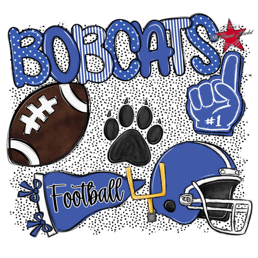 Bobcats Football Spirit-Off Blue