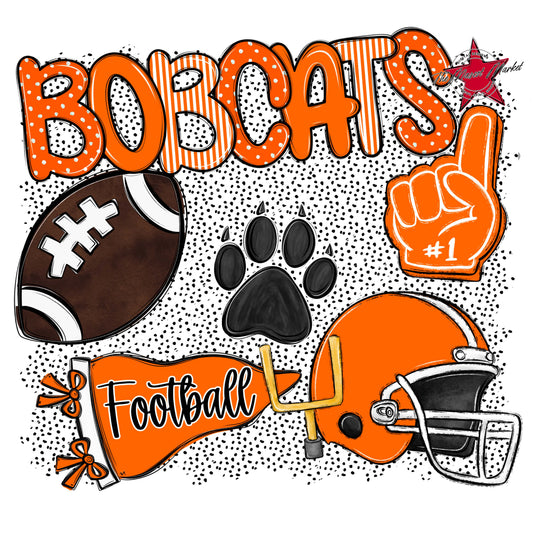 Bobcats Football Spirit-Orange