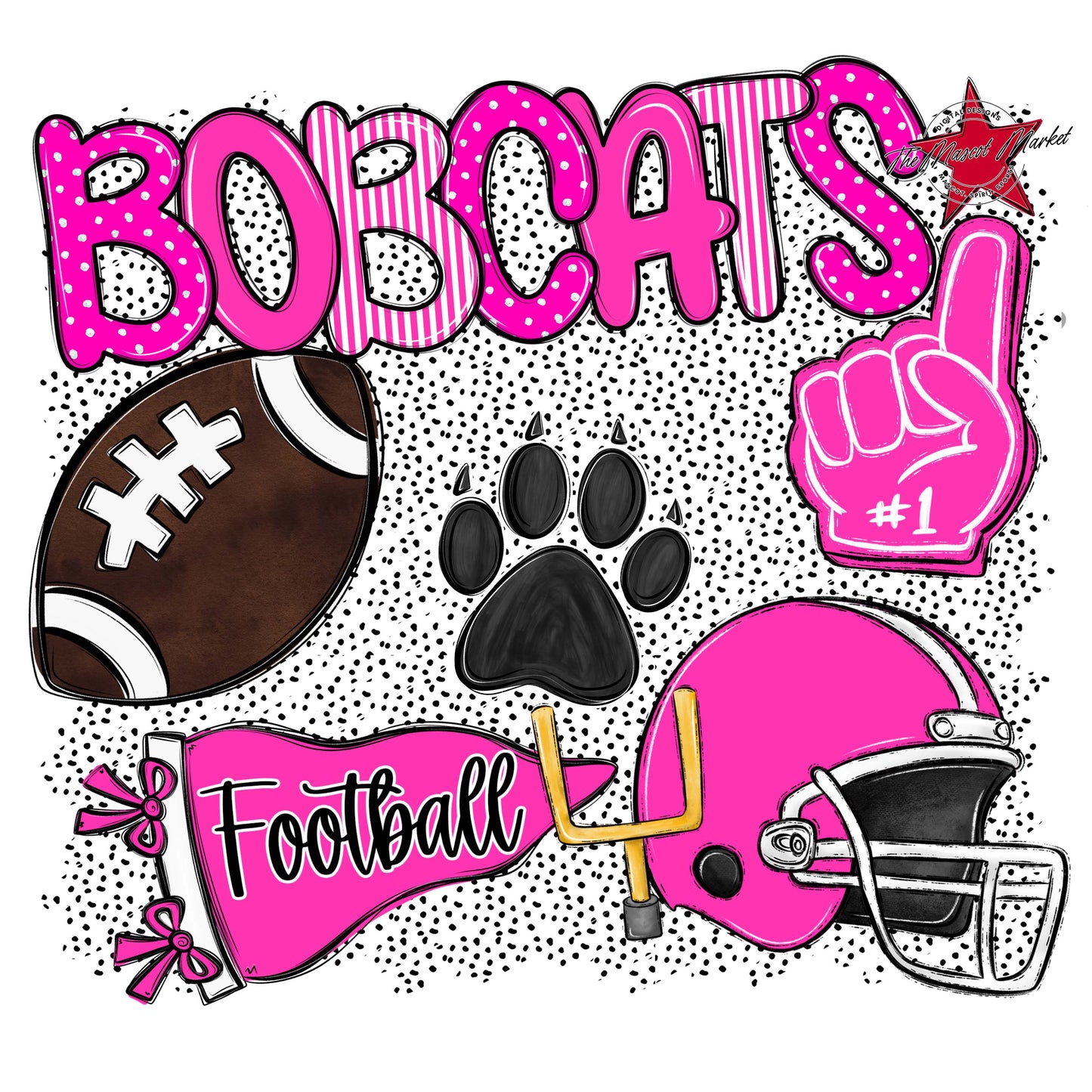 Bobcats Football Spirit-Pink