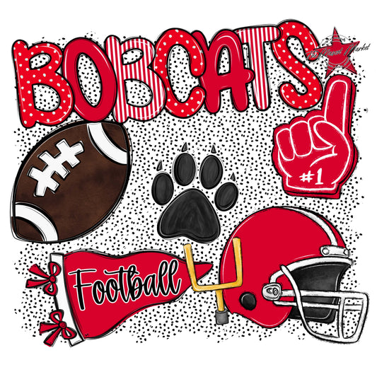 Bobcats Football Spirit-Red