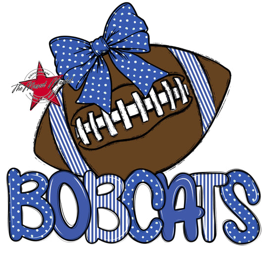 Bobcats Football Spirit Design-Off Blue