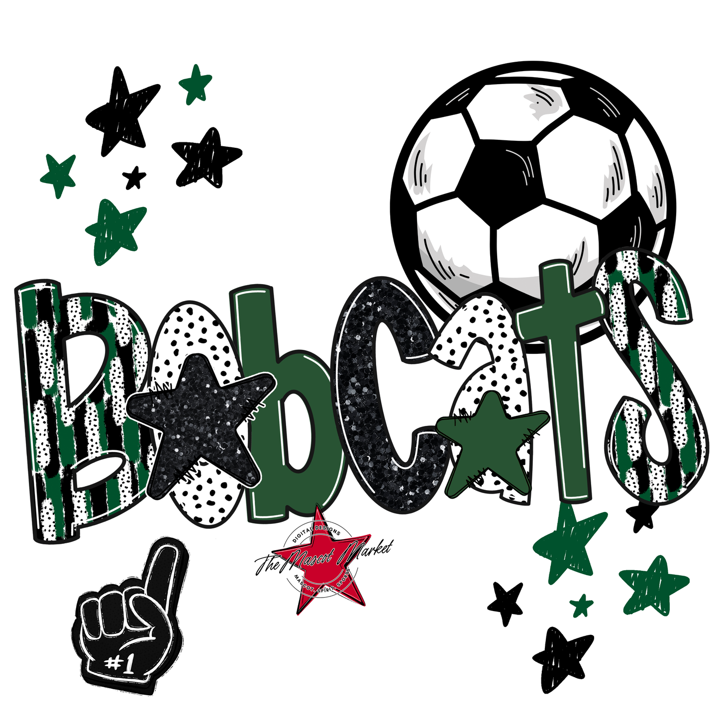Bobcats Soccer Scrape-Green