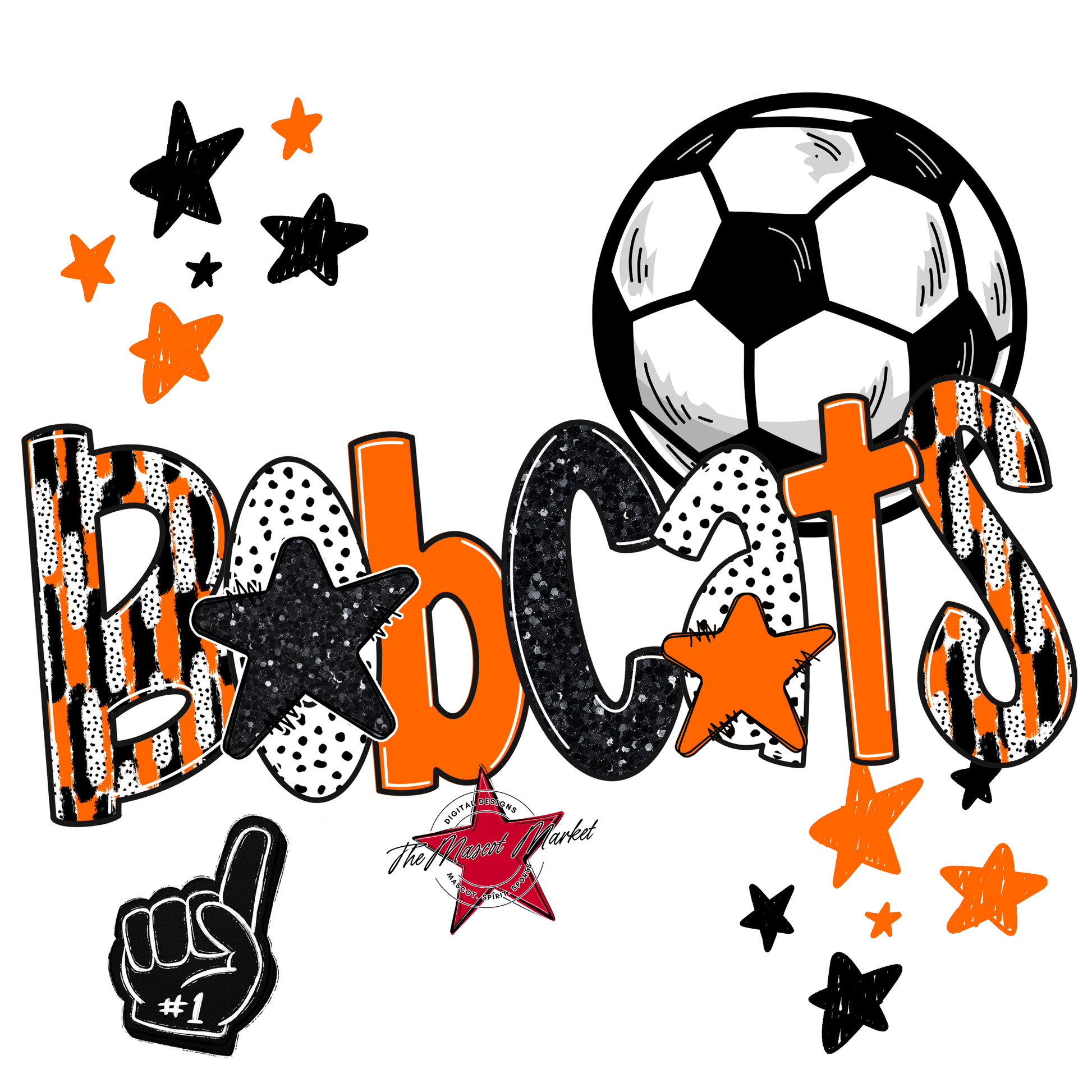 Bobcats Soccer Scrape-Orange