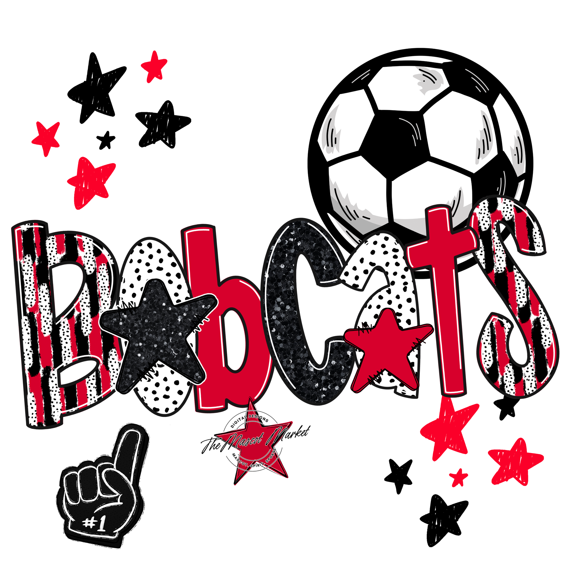 Bobcats Soccer Scrape-Red