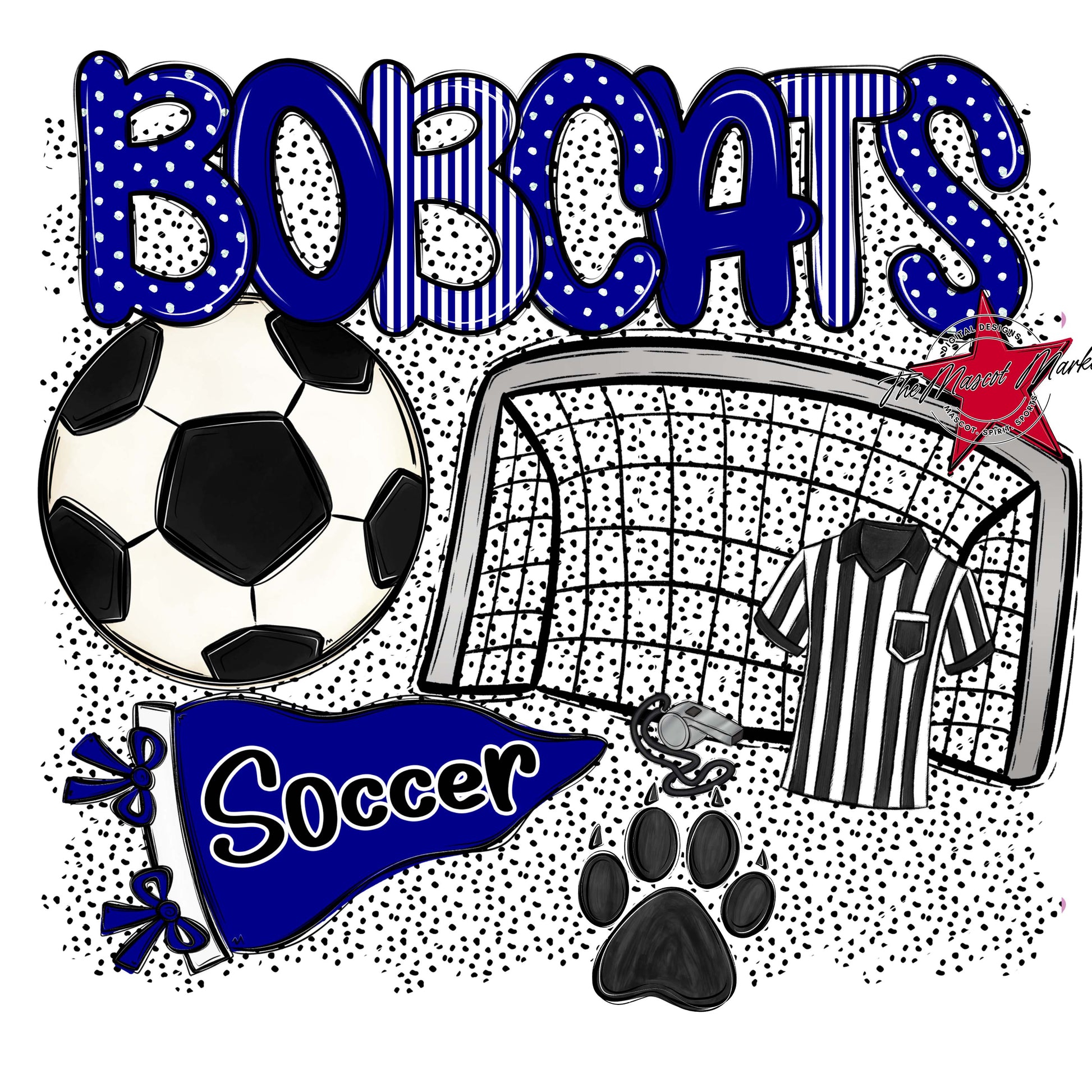 Bobcats Soccer Spirit-Blue