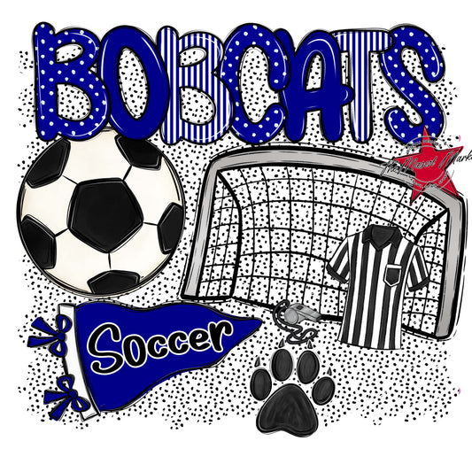 Bobcats Soccer Spirit-Blue
