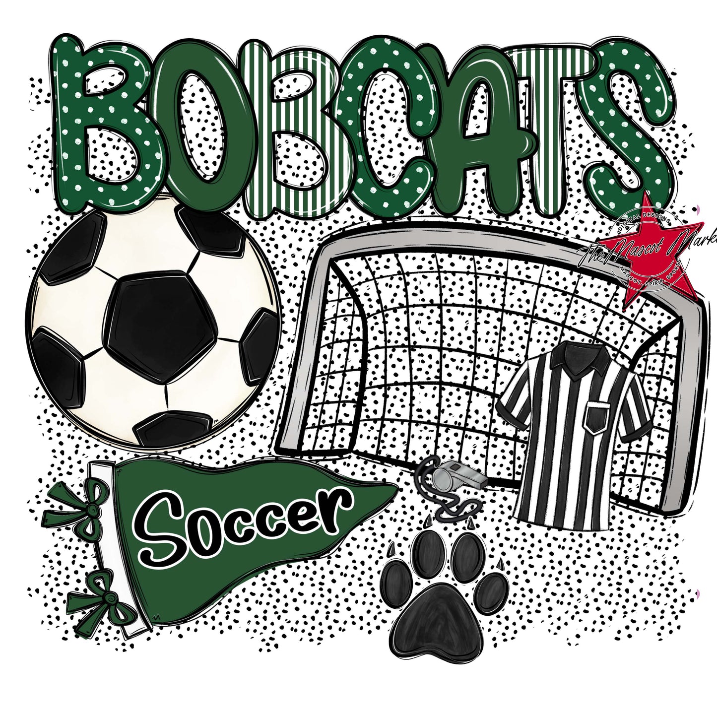 Bobcats Soccer Spirit-Green
