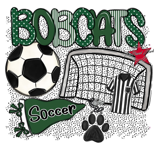 Bobcats Soccer Spirit-Green