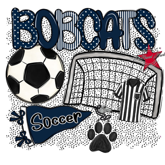 Bobcats Soccer Spirit-Navy