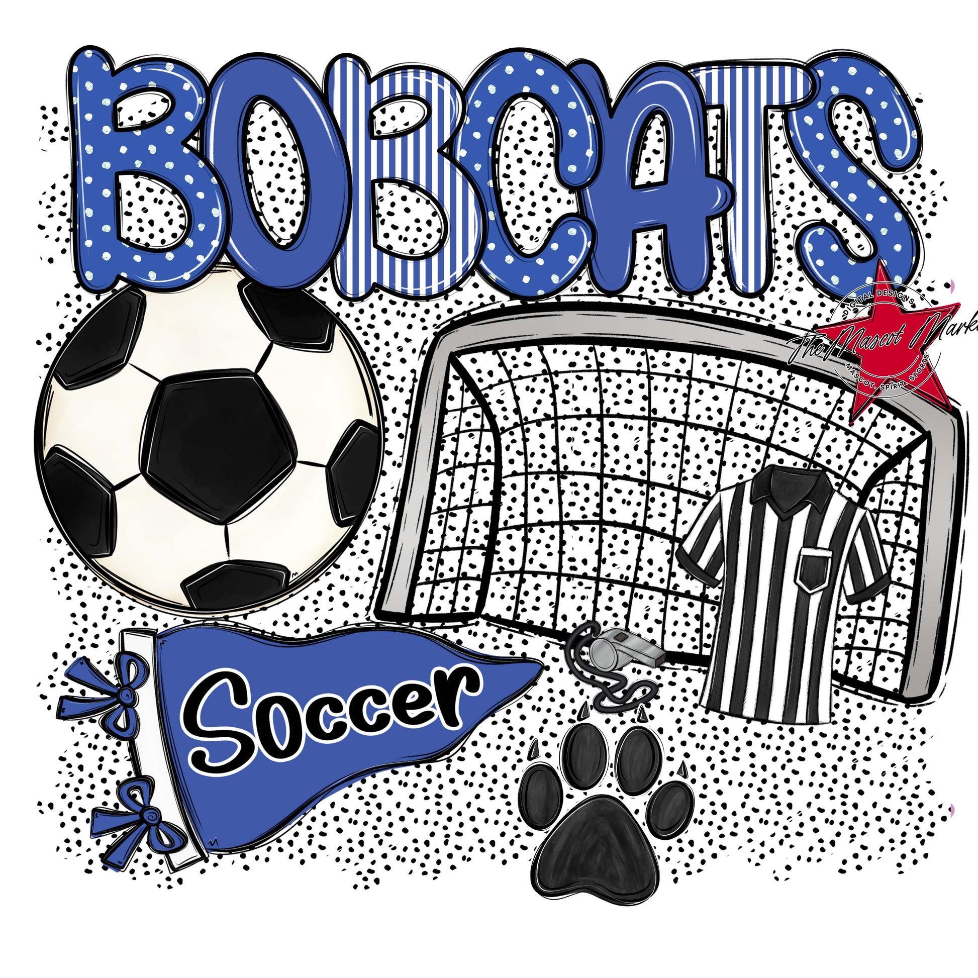 Bobcats Soccer Spirit-Off Blue