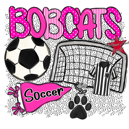 Bobcats Soccer Spirit-Pink