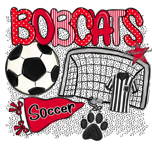 Bobcats Soccer Spirit-Red
