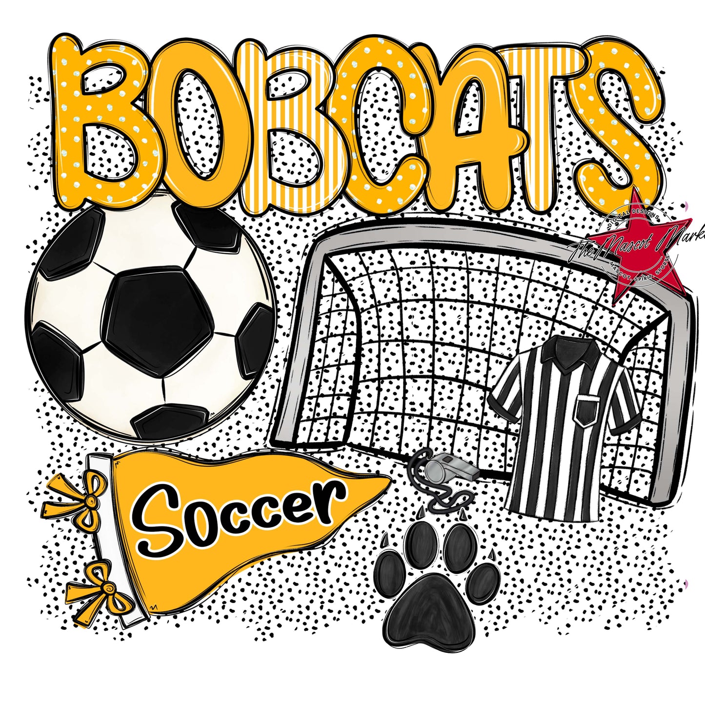 Bobcats Soccer Spirit-Yellow