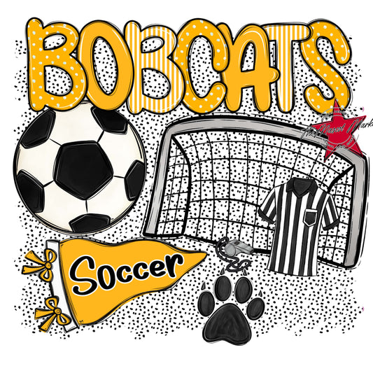 Bobcats Soccer Spirit-Yellow