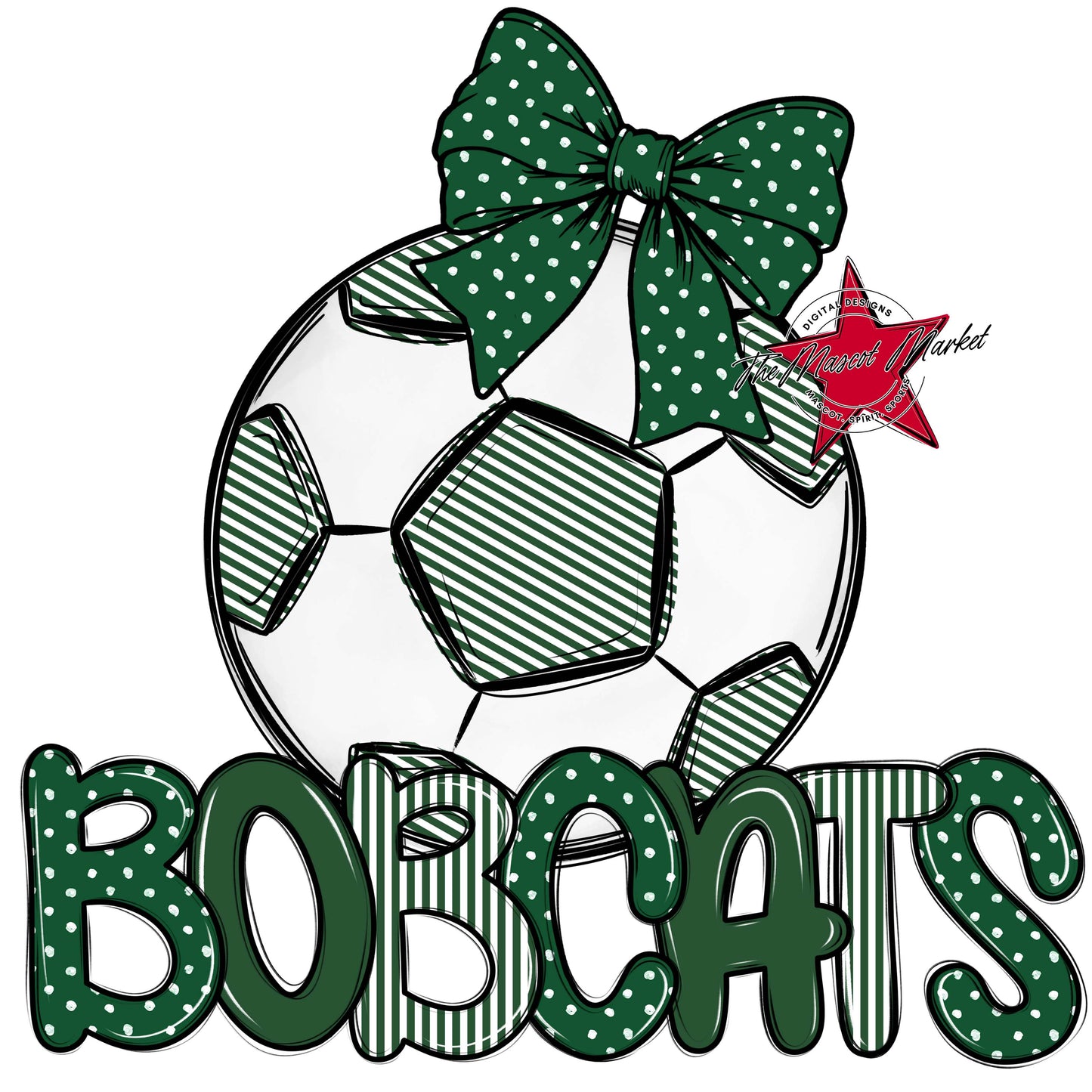 Bobcats Soccer Spirit Design-Green