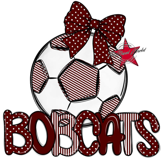 Bobcats Soccer Spirit Design-Maroon