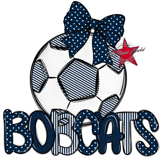 Bobcats Soccer Spirit Design-Navy