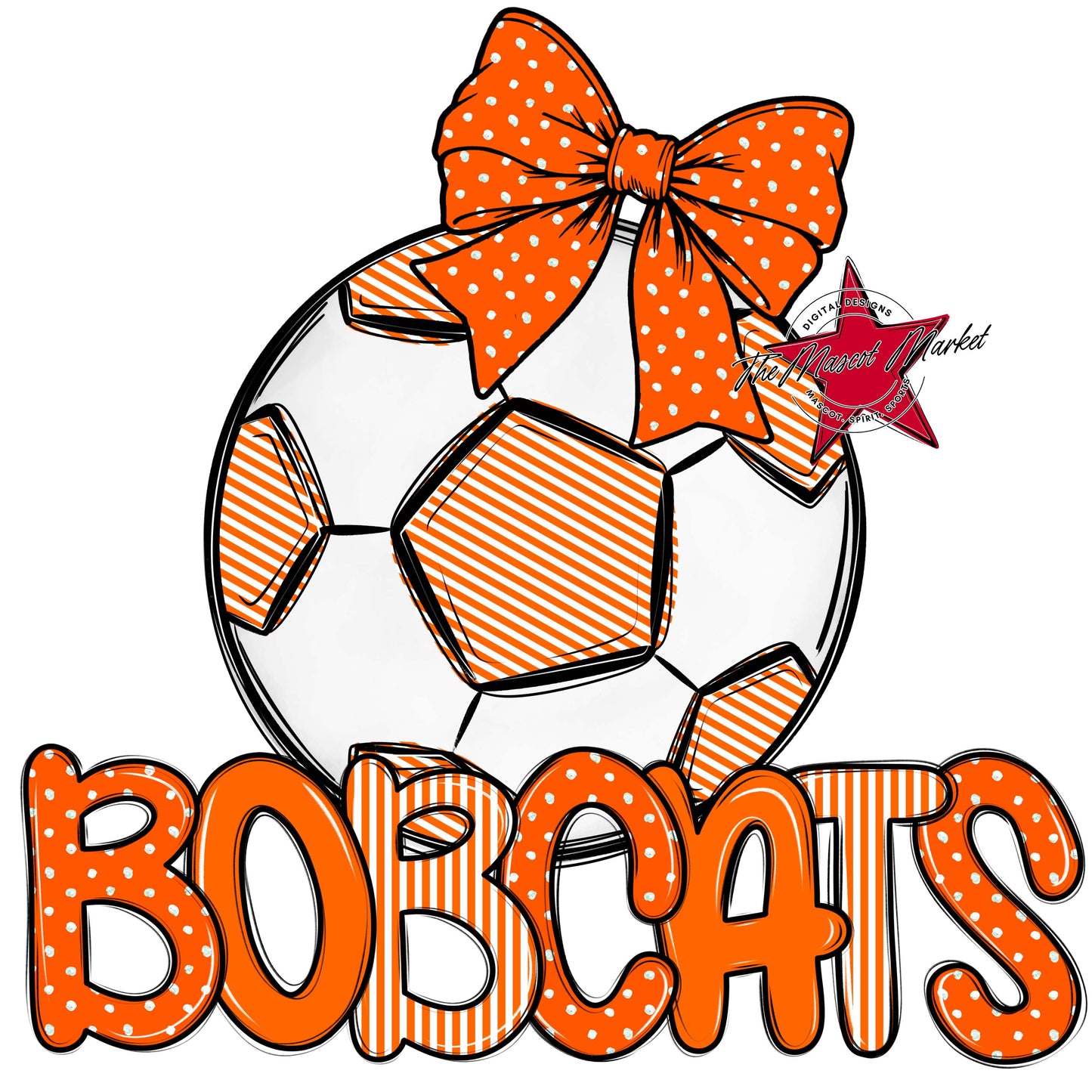 Bobcats Soccer Spirit Design-Orange