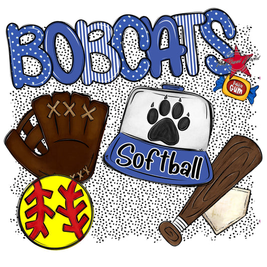 Bobcats Softball Spirit-Off Blue
