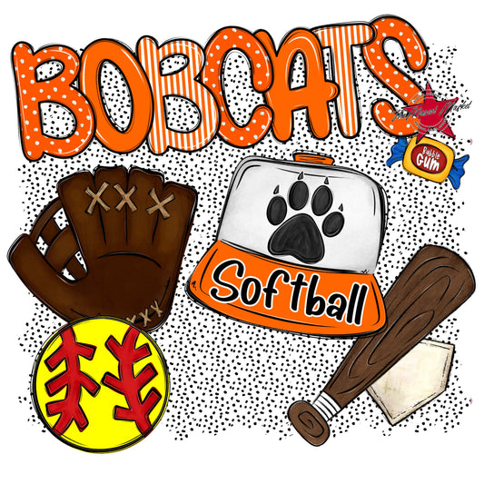 Bobcats Softball Spirit-Orange