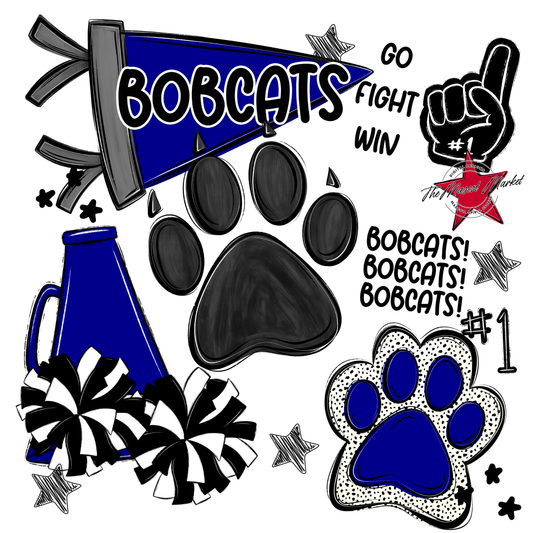 Bobcats Spirit Design-Blue