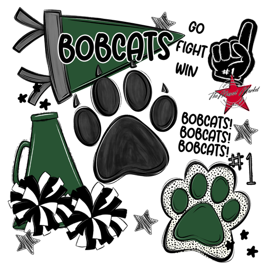 Bobcats Spirit Design-Green