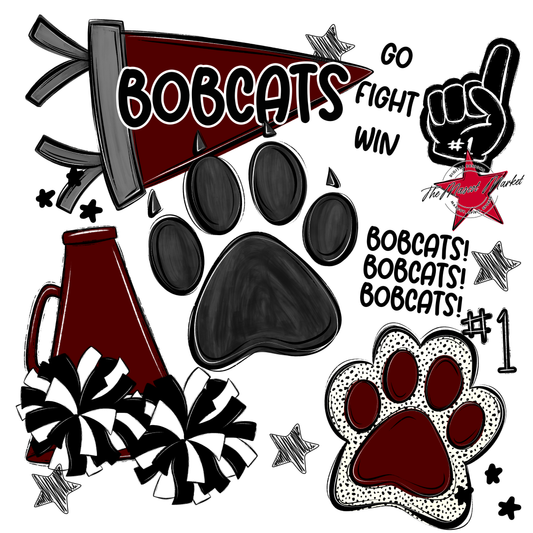 Bobcats Spirit Design-Maroon