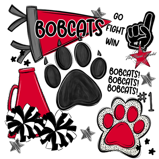 Bobcats Spirit Design-Red