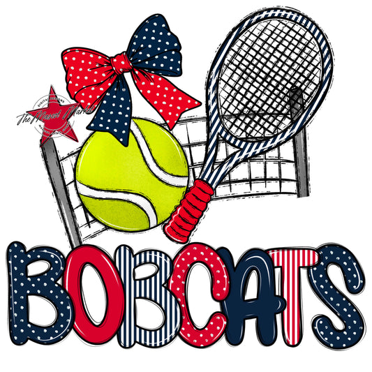 Bobcats Tennis Spirit Design-Navy & Red