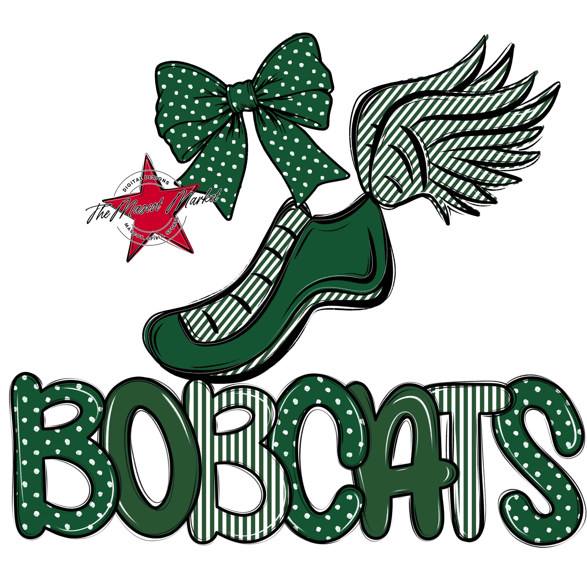 Bobcats Track Spirit Design-Green