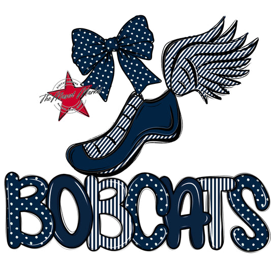 Bobcats Track Spirit Design-Navy