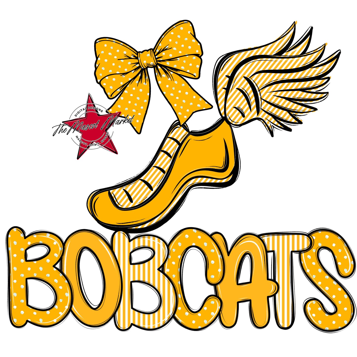 Bobcats Track Spirit Design-Yellow
