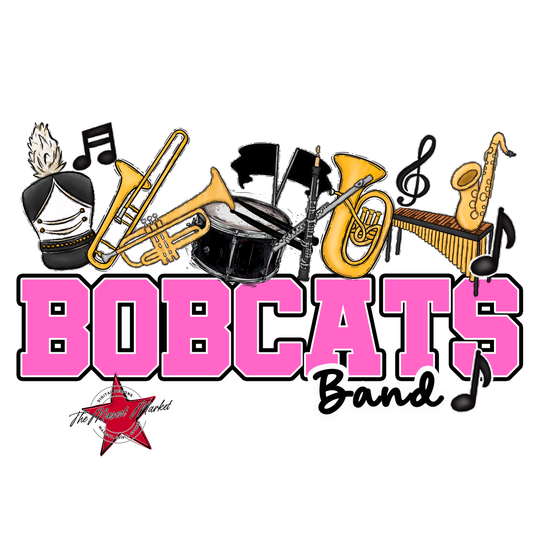 Bobcats Varsity Band-Baby Pink