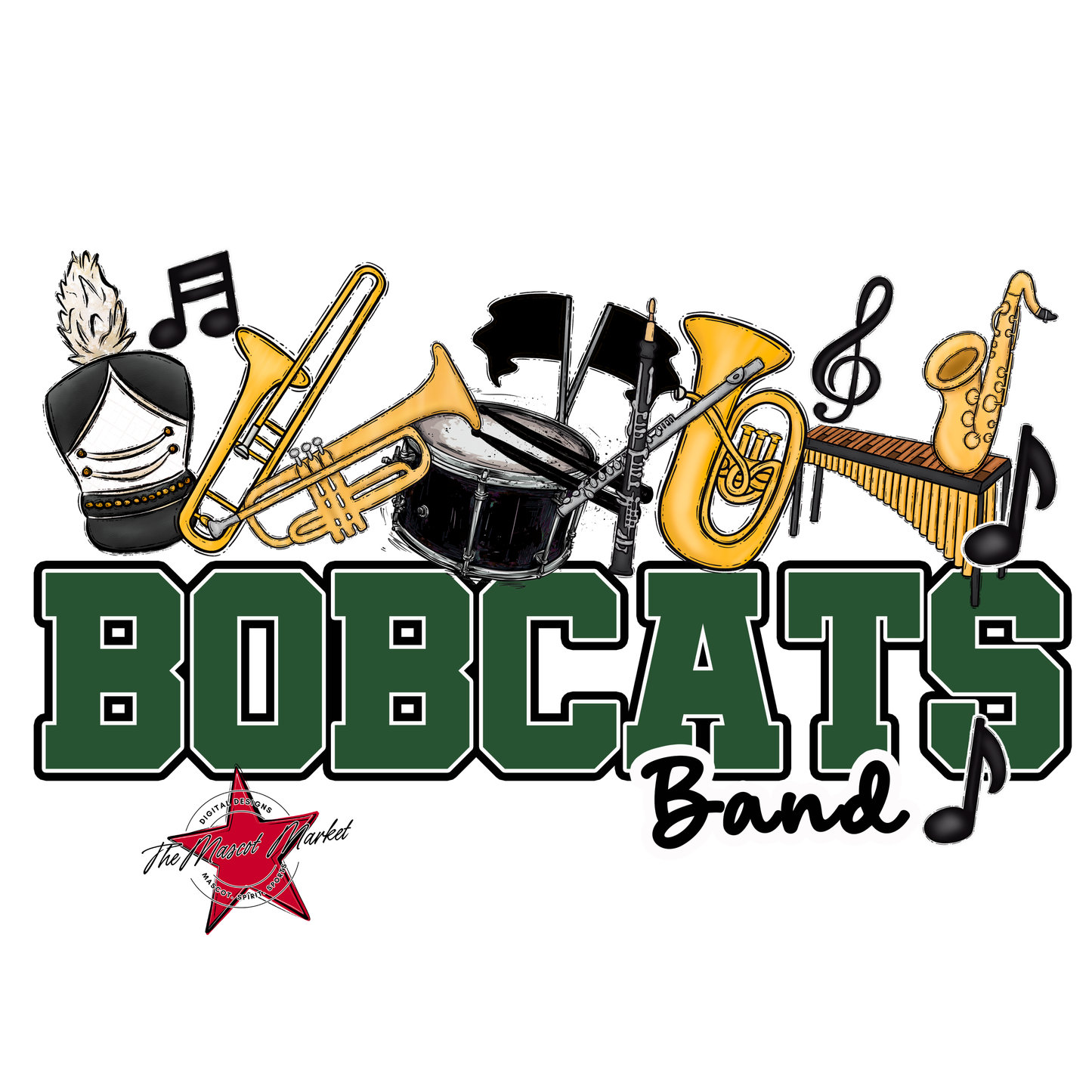Bobcats Varsity Band-Green